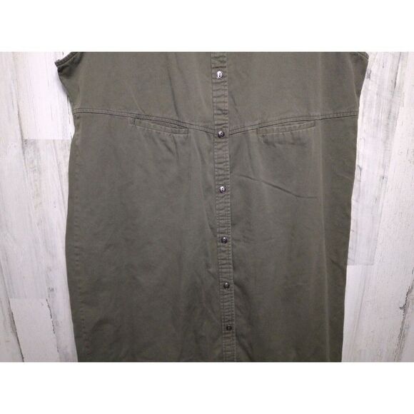 Roaman's Size B4 Green Canvas Sleeveless Dress - Picture 4 of 10